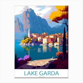 Lake Garda ItalyTravel Poster 1 Canvas Print