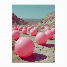 Pink Balls In The Desert Canvas Print