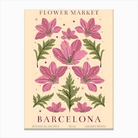 Flower Market Barcelona Canvas Print