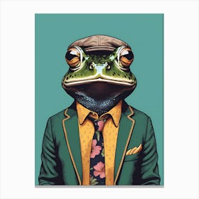 Frog In A Suit (30) Canvas Print