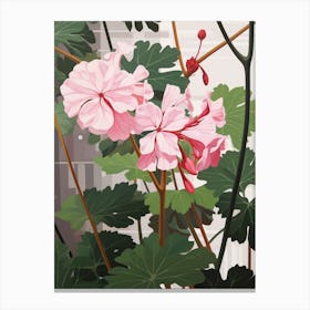 Flower Illustration Geranium 2 Canvas Print