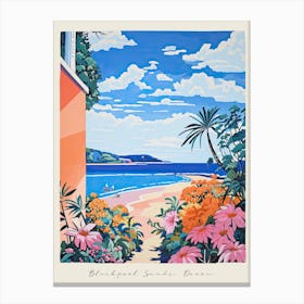 Poster Of Blackpool Sands, Devon, Matisse And Rousseau Style 4 Canvas Print