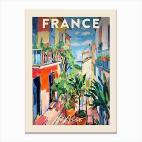 Nice France 2 Fauvist Painting Travel Poster Canvas Print