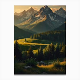 Sunset In The Mountains 22 Canvas Print