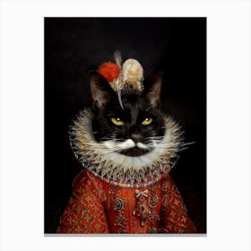 Lady Socks Cat Pet Portraits Canvas Print