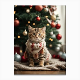 Christmas Cat 2 Canvas Print