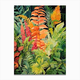 Tropical Plant Painting Boston Fern 1 Canvas Print