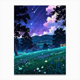 Night Sky Anime aesthetic 32 Canvas Print