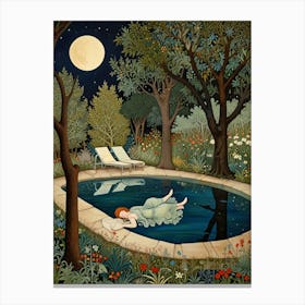 William Morris Night In The Garden 3 Canvas Print