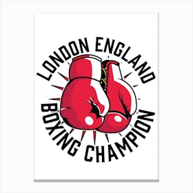 London England Boxing Champion Canvas Print