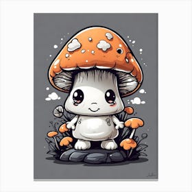 Kawaii Mushroom cute Canvas Print