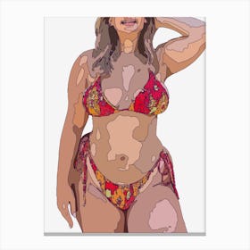 Abstract Geometric Sexy Woman (3) 1 Canvas Print