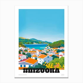 Shizuoka Japan 2 Colourful Travel Poster Canvas Print