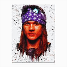 W Axl Roses Canvas Print