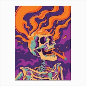 Psychedelic Skeleton Canvas Print