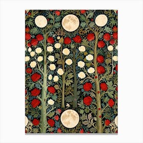 William Morris Moon And Roses 1 Canvas Print