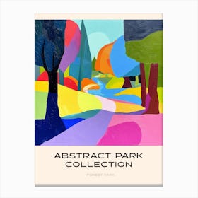 Abstract Park Collection Poster Forest Park Portland 1 Canvas Print