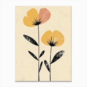 Hong Kong Flower Market Boho Minimalist Style 1 Canvas Print