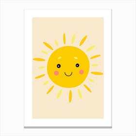 Kawaii Sun Canvas Print