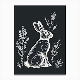 Rex Rabbit Minimalist Illustration 1 Canvas Print