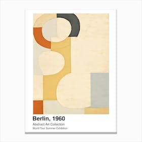 World Tour Exhibition, Abstract Art, Berlin, 1960 3 Canvas Print
