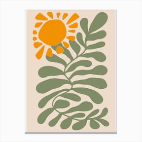 Leaf and Sun Canvas Print