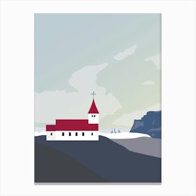 Vik, Iceland Church Canvas Print