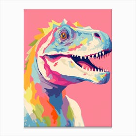 Colourful Dinosaur Homalocephale Canvas Print