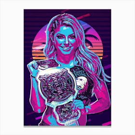 Alexa Bliss 80s Retro Canvas Print