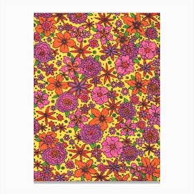 Funky Flowers Canvas Print