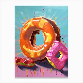 Doughnuts Oil Painting 1 Canvas Print