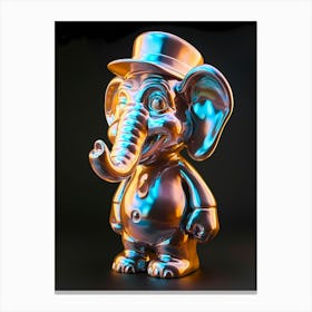 Elephant In A Top Hat Canvas Print