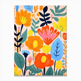 Flowers 24, Matisse style, Floral texture Canvas Print