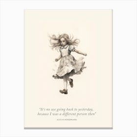 Alice In Wonderland Quote 2 Canvas Print