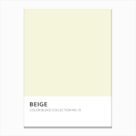 Beige Color Block Collection Wall Canvas Print