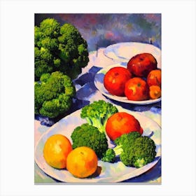 Broccoli 2 Cezanne Style vegetable Canvas Print