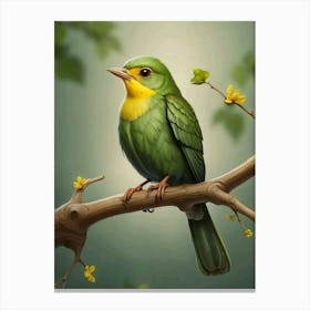 Green Bird Canvas Print