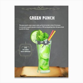 Green Punch Canvas Print