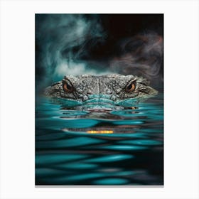 Alligator In The Water Canvas Print