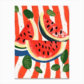 Watermelon Fruit Summer Illustration 4 Canvas Print