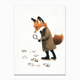 nursery art fox detective Canvas Print