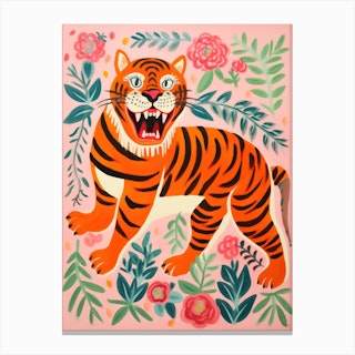 Moody Tiger Illustration Canvas Print by Call Of The Wild Studio - Fy