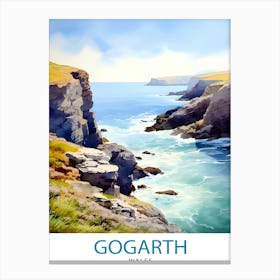 Gogarth North Wales Print Coastal Cliffs Wall Art Holyhead Sea View Decor Welsh Landscape Poster Climbing Enthusiast Gift Canvas Print