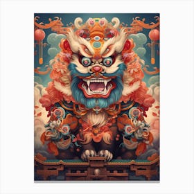Dragon Dance Chinese Illustration 2 Canvas Print