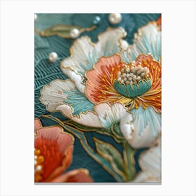 Embroidered Flowers 29 Canvas Print