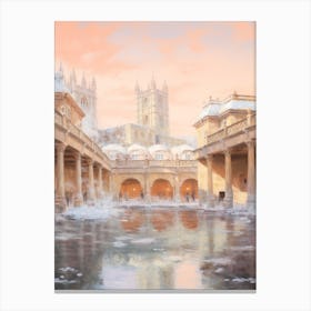 Dreamy Winter Painting Bath United Kingdom 2 Canvas Print