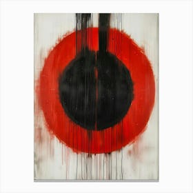 Black And Red Circle Canvas Print