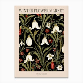 Snowdrop 3 Winter Flower Market Poster Canvas Print