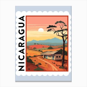 Nicaragua Travel Stamp Poster Canvas Print