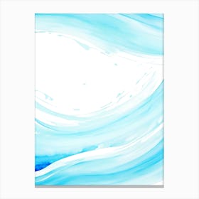 Blue Ocean Wave Watercolor Vertical Composition 160 Canvas Print